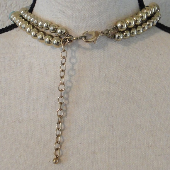 Gold & Turq. Necklace - Picture 5 of 6
